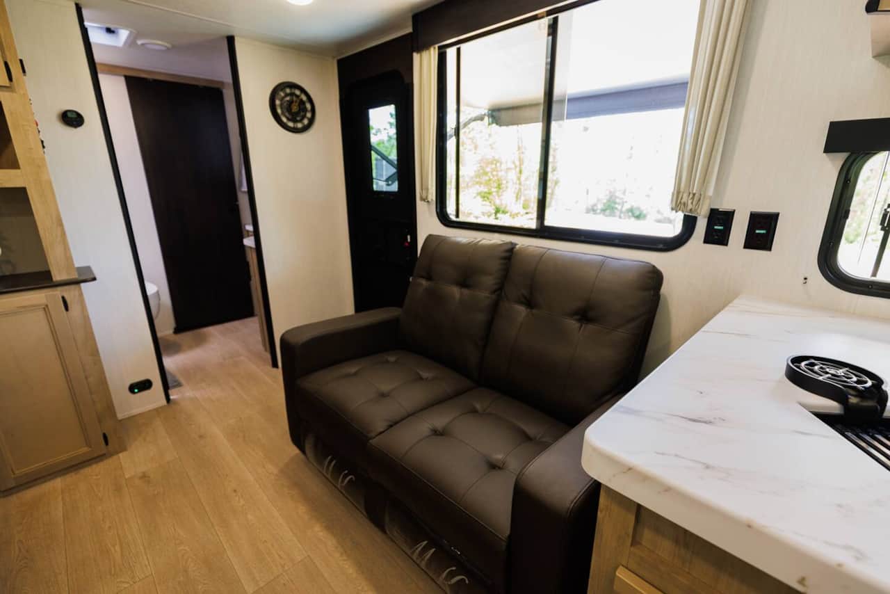 Living Room Recliners and window for mountain views
