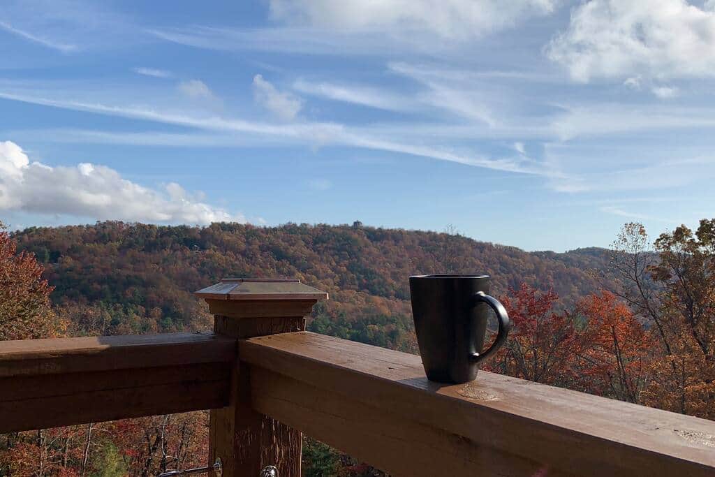Coffee on the porch or in the sun room is the perfect way to start your day.