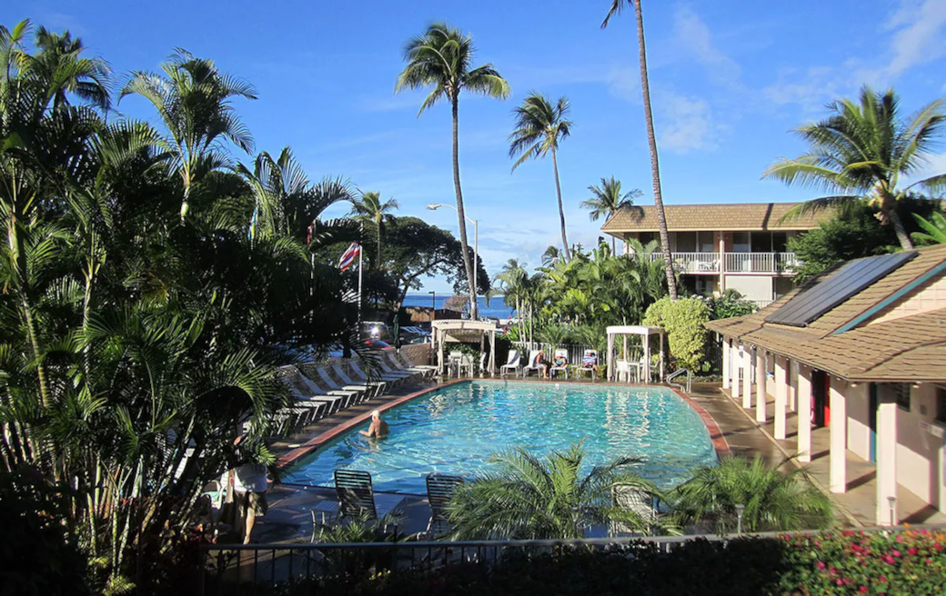 Pool western view with Ocean in background 
