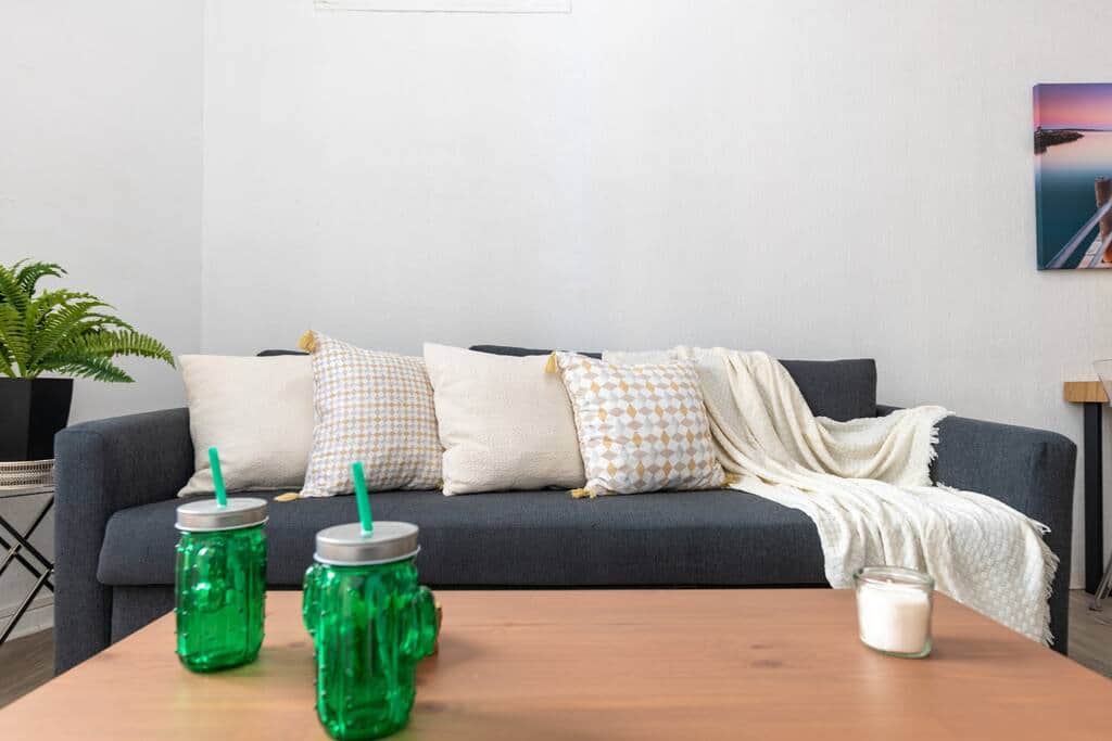 Living area with sofa bed 140x190cm Living area with sofa bed 140x190cm