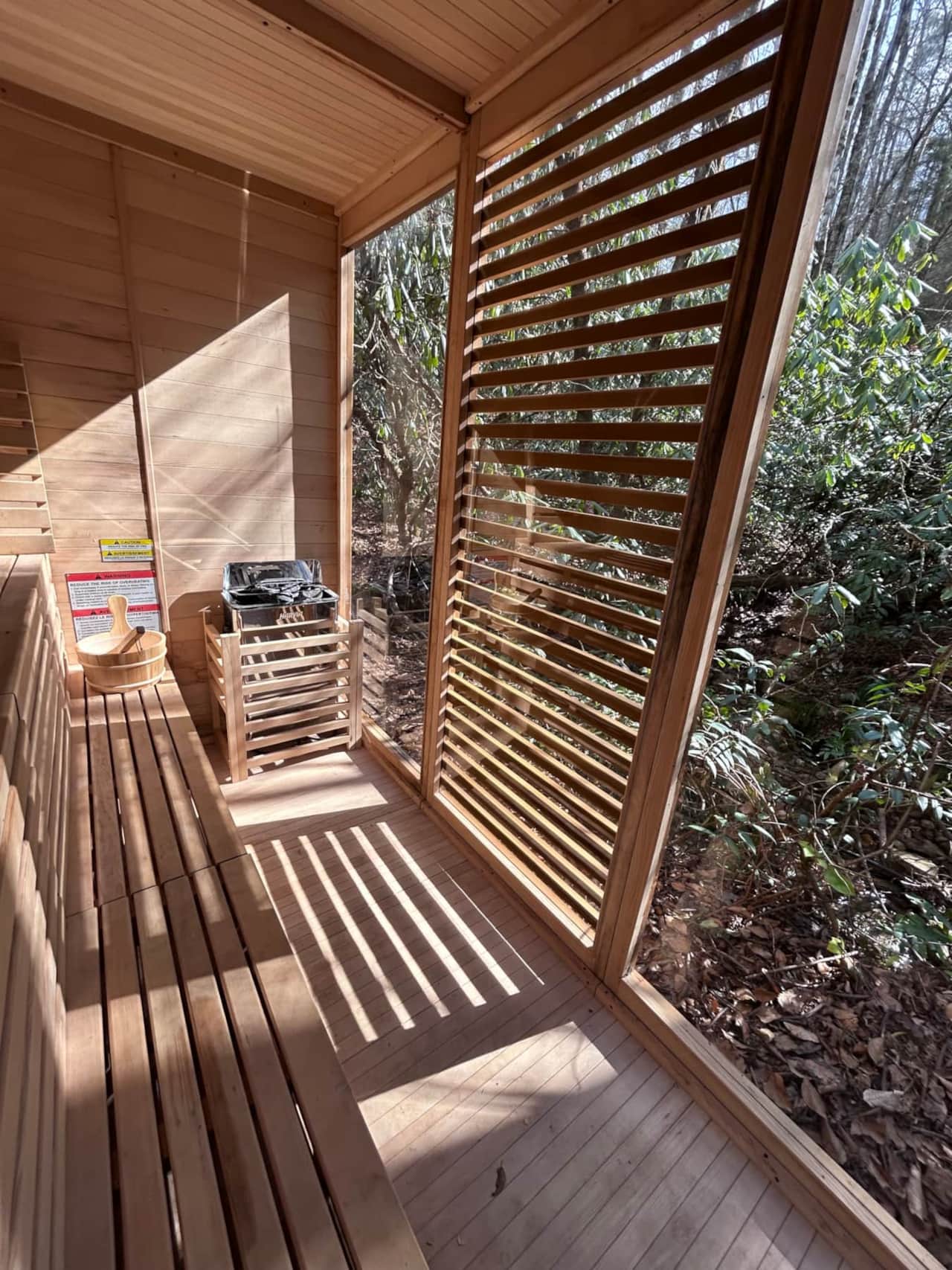 Creekside sauna