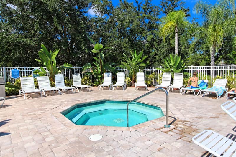 The heated spa for relaxation