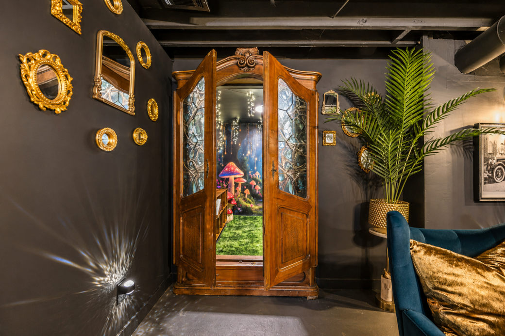 Narnia-inspired secret entrance to kids nook Narnia-inspired secret entrance to kids nook