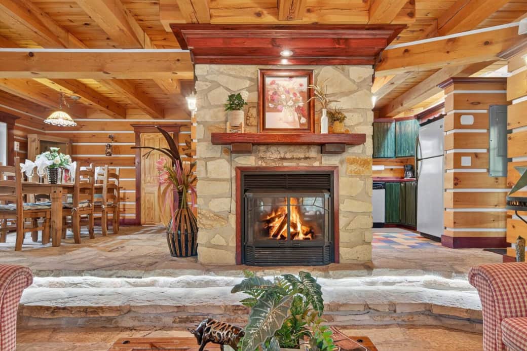 Wood-burning fireplace Wood-burning fireplace