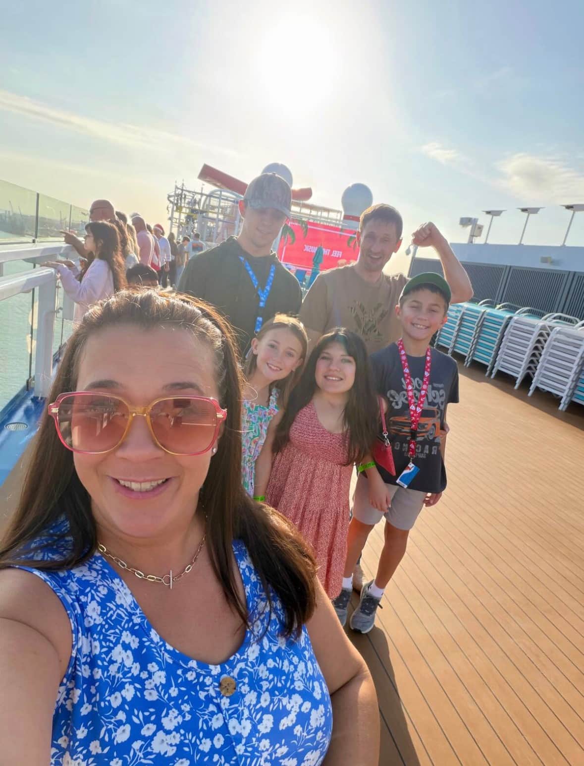Carnival Jubilee cruise ship at the Port of Galveston on a clear day