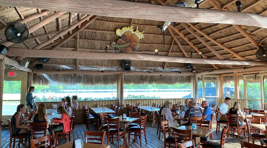 Outdoor Cocktails and Dining Bay Side at Coconut Jacks