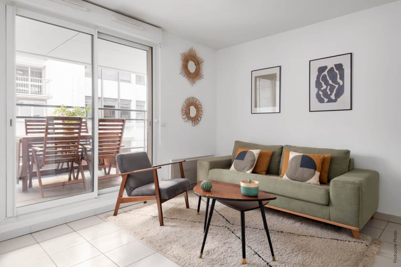 Living room opening onto terrace