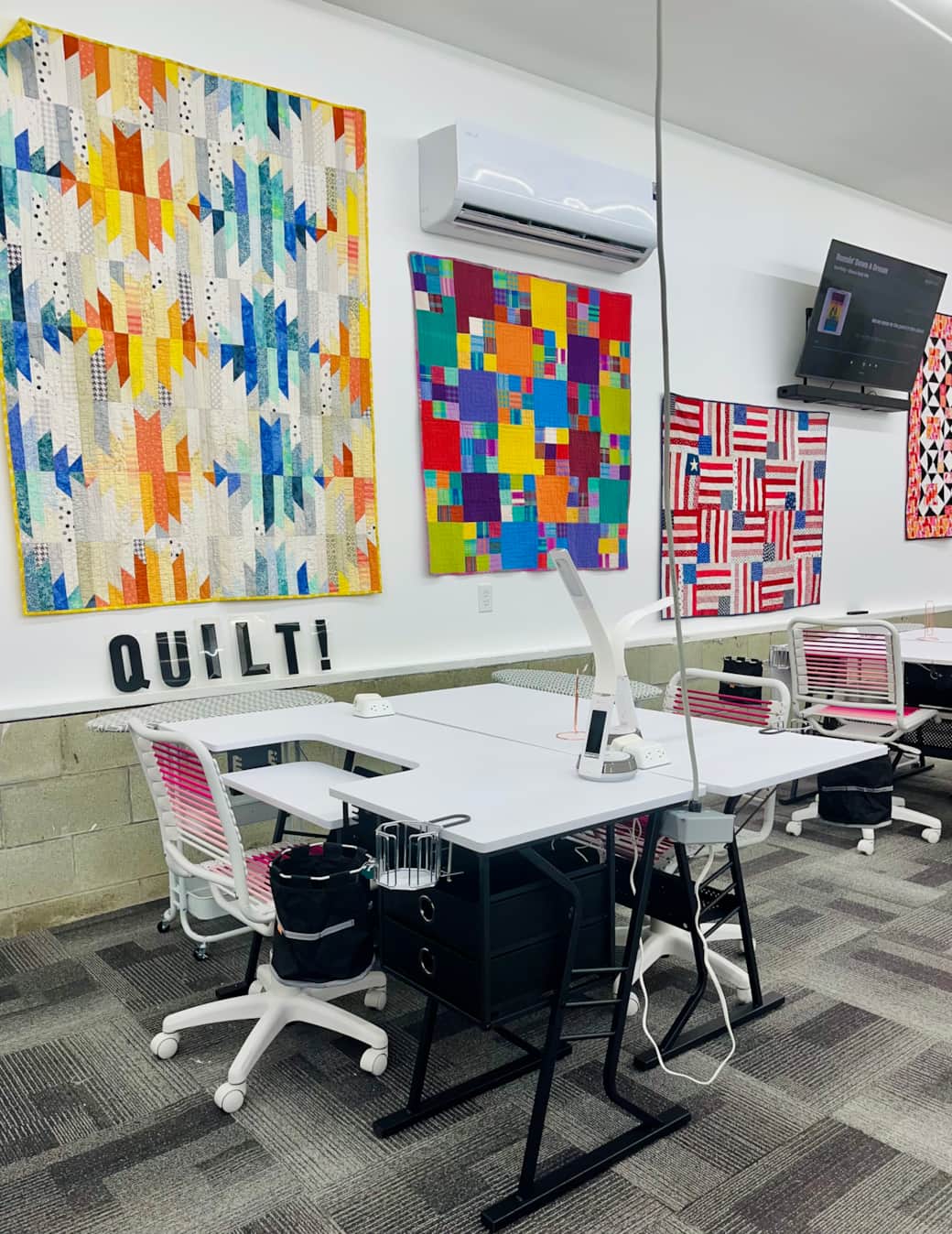 Sewing studio desks