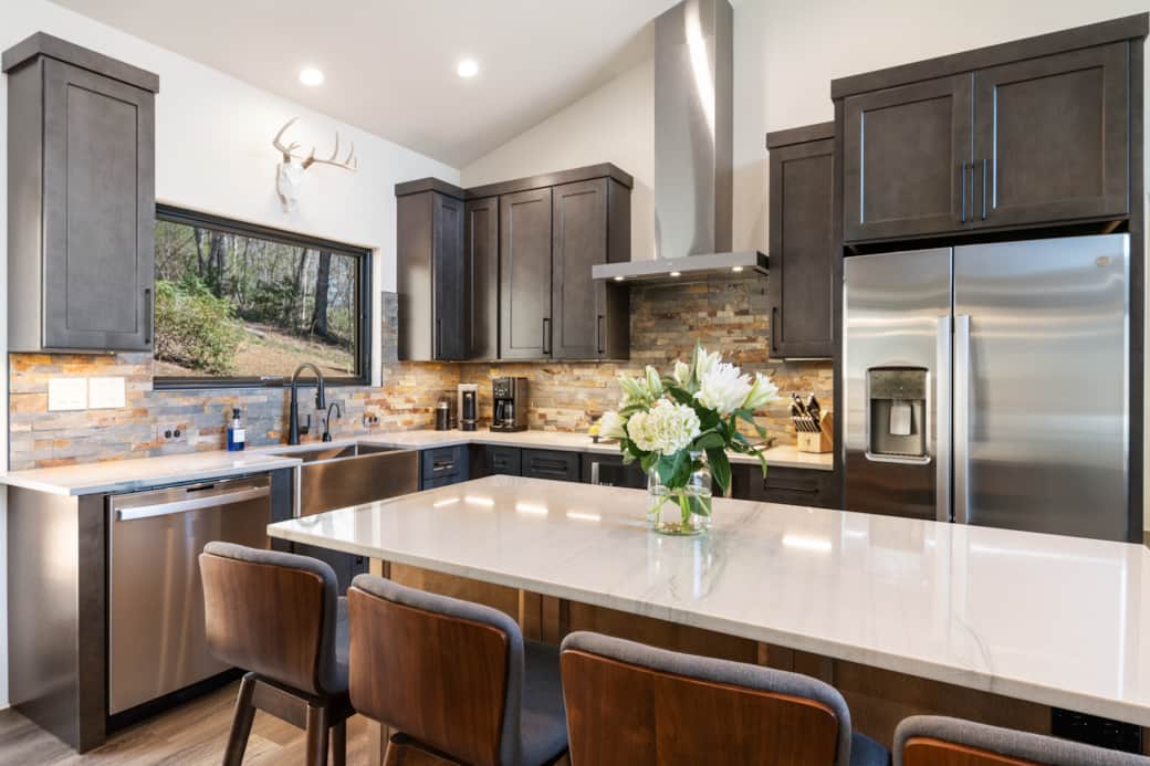 The kitchen is ready for home cooking The kitchen is ready for home cooking
