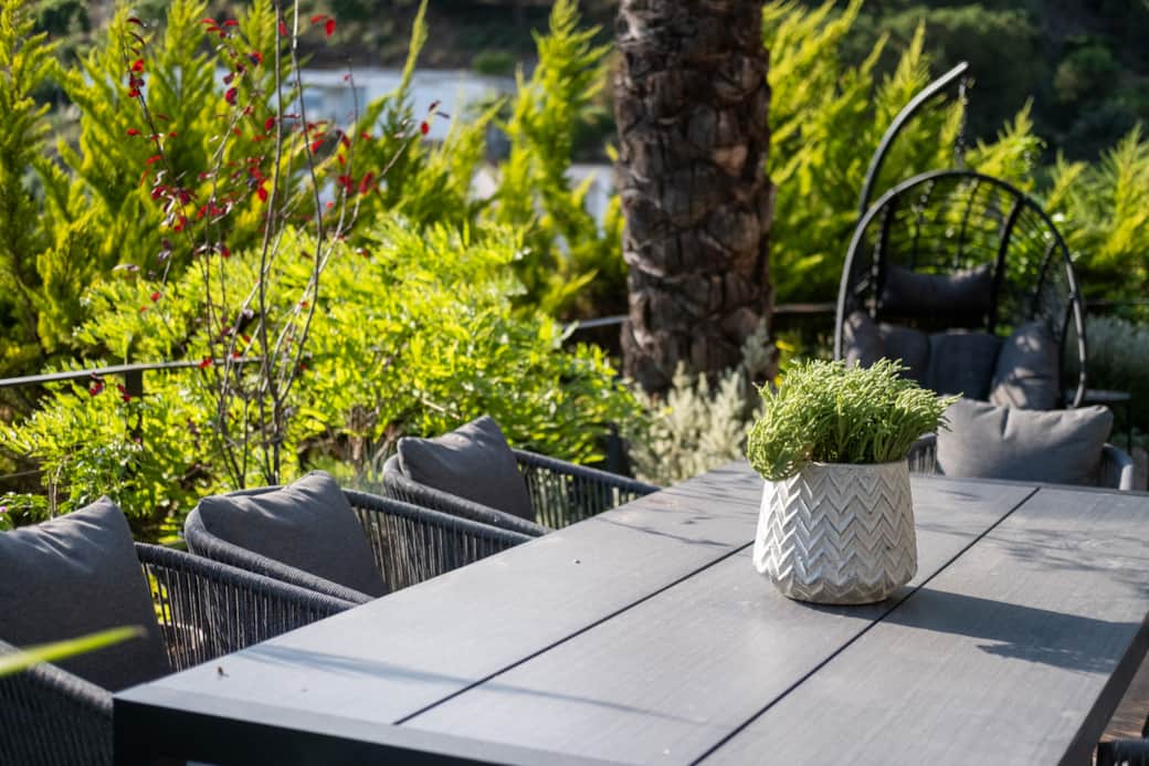 Outdoor dining area