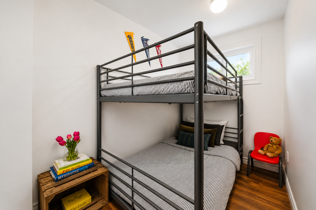 Cozy kids bedroom with bunk bed