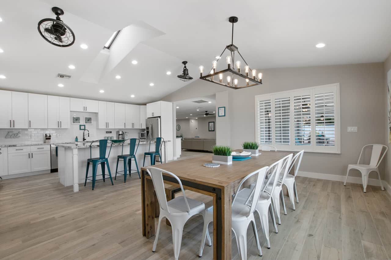 Kitchen and Dining Room at The Turquoise House "West"