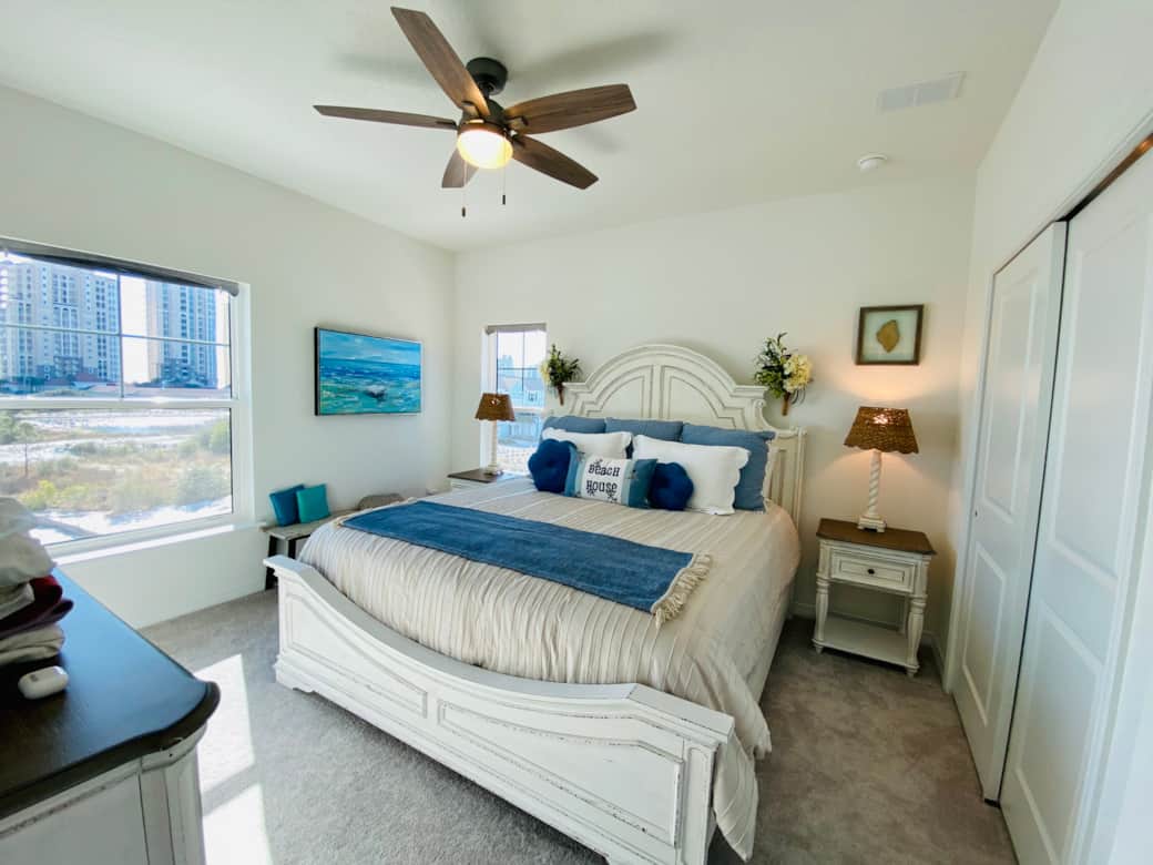 Main bedroom suite, king bed with dresser & 2 beside tables for plenty of storage