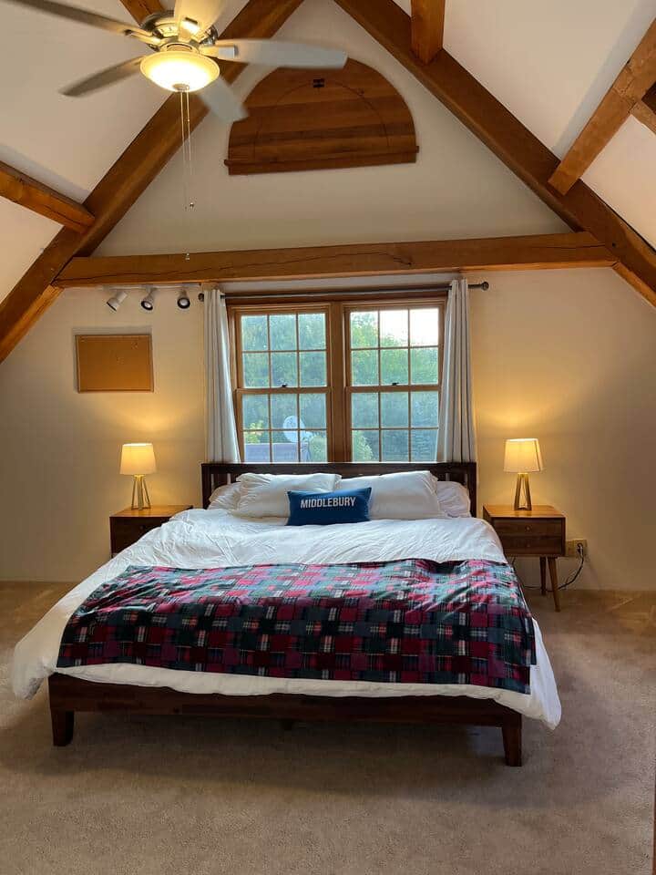 Bedroom 1, spacious and beautiful with brand new king bed, desk, dresser, closet