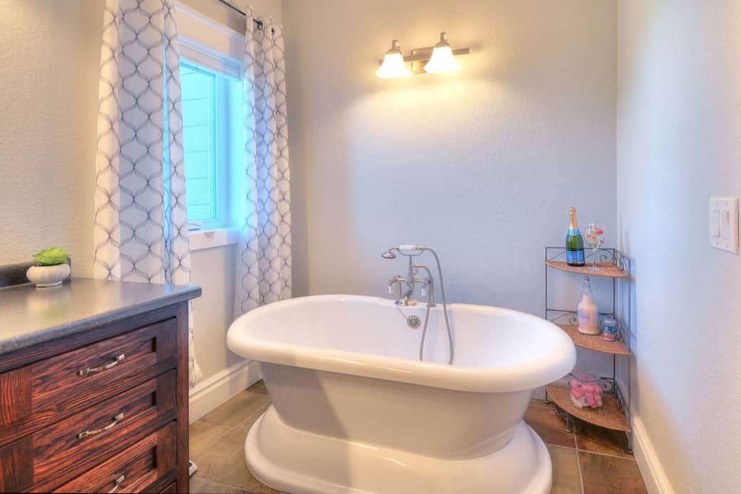 Soaking Tub Connected with Primary Bedroom