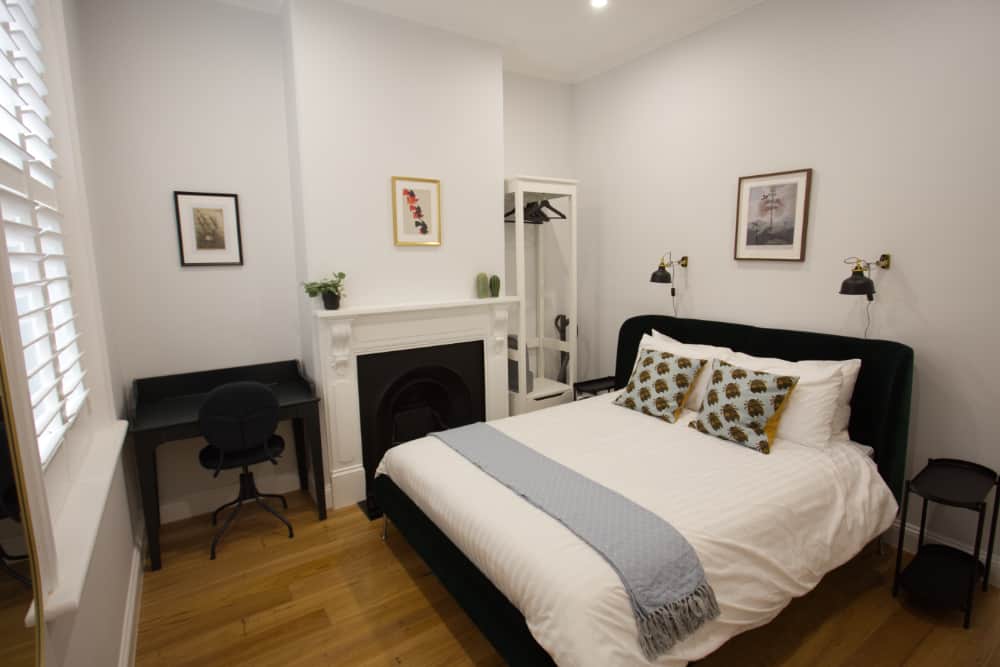 Bedroom with desk