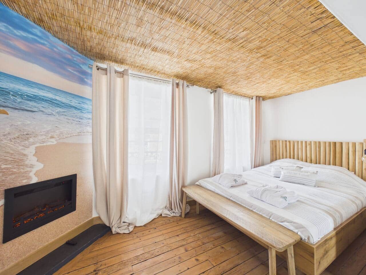 Suite Plage  Chambre cheminée