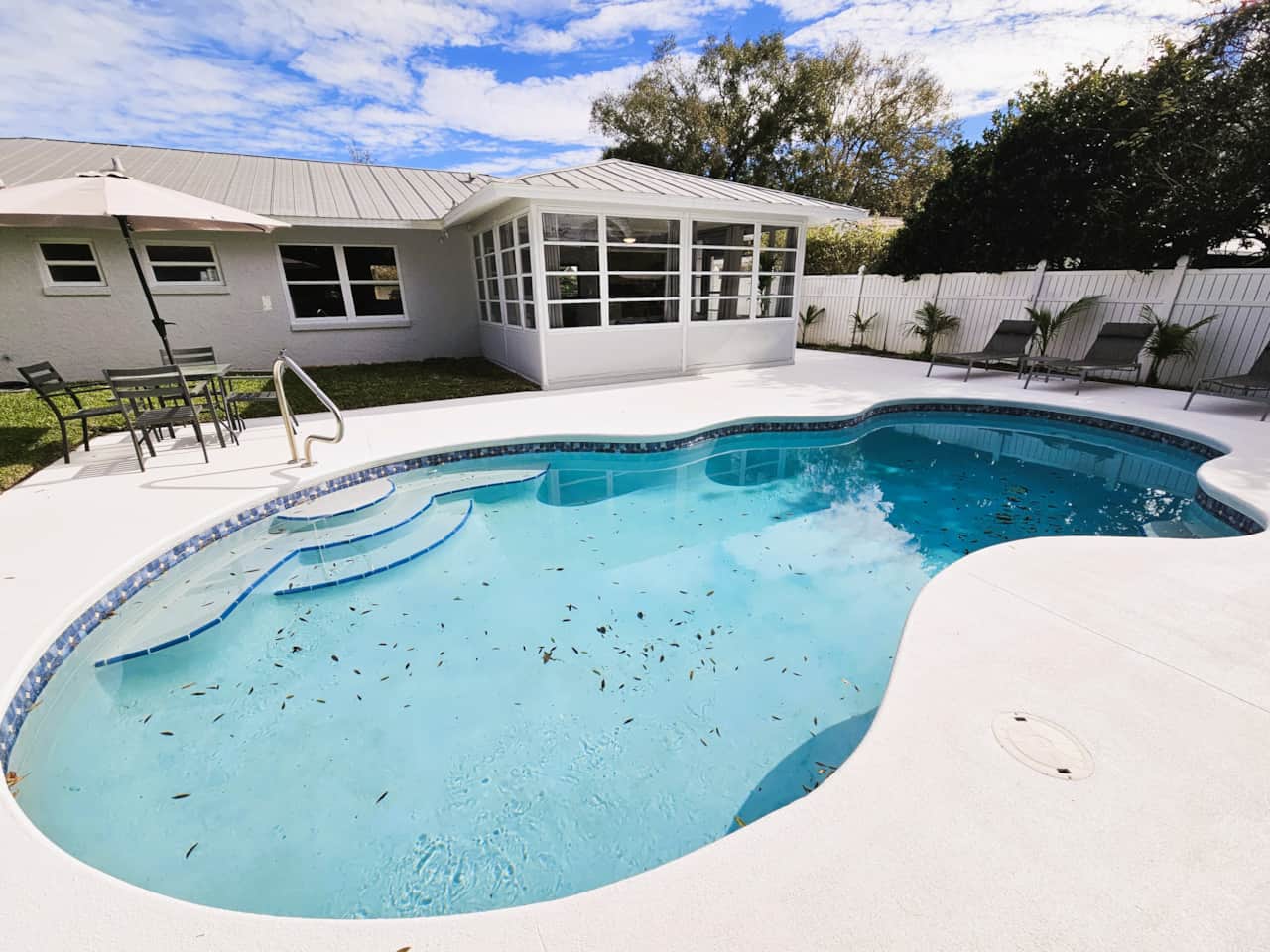Pool has a Shallow End and Gets to 6 Feet in the Deep End