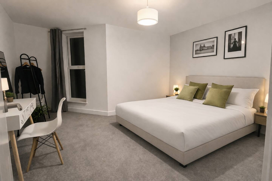 Hotel style living room and black out curtain for your sleep Hotel style living room and black out curtain for your sleep