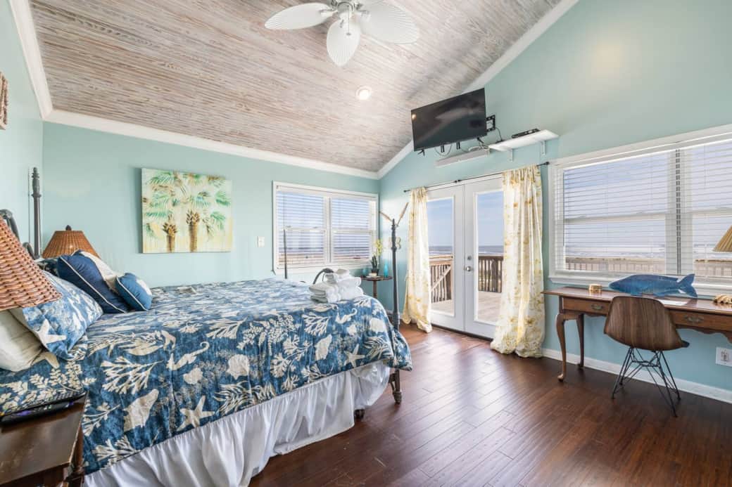 Master bedroom located on main floor.