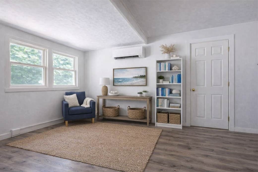 A visual preview of the bright, coastal design being completed for June — created to help guests imagine their stay.