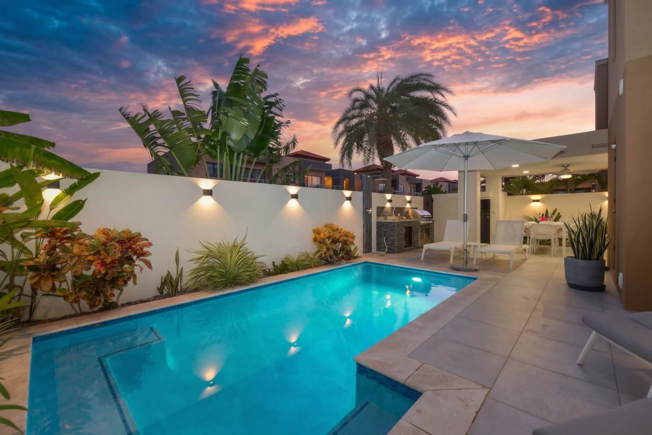 yard with private pool