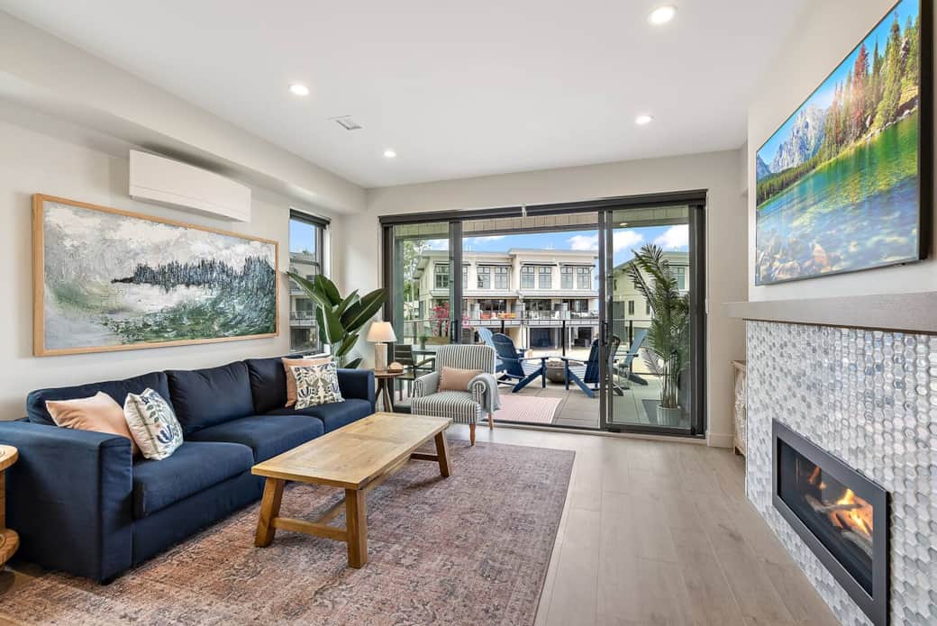Spacious living room with wide patio doors for indoor/outdoor living