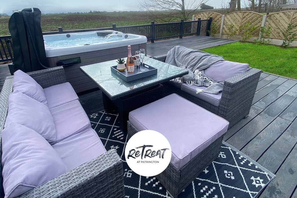Garden seating and Hot Tub Garden seating and Hot Tub