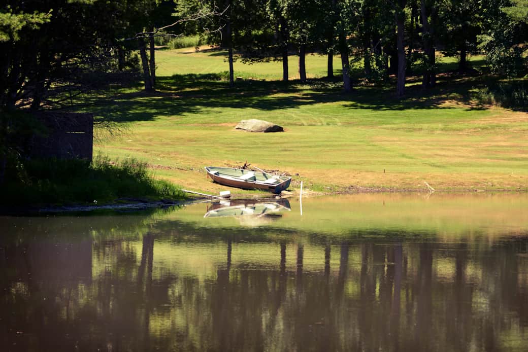 The view across the pond. The view across the pond.