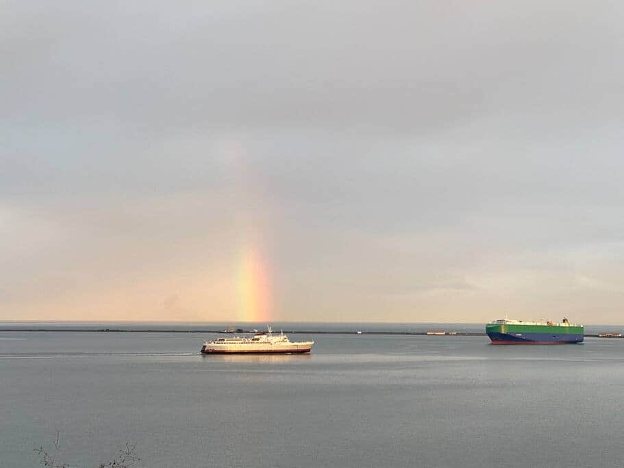 the ferry leaving for Victoria.