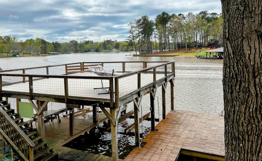 View of entire dock from house