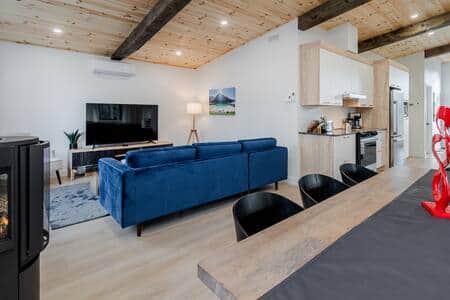 Living room with gas fireplace 