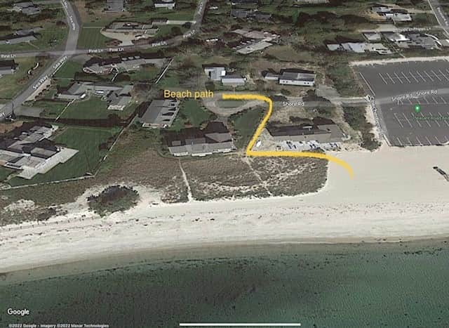Walk up the deeded path to be at the beach in a blink!