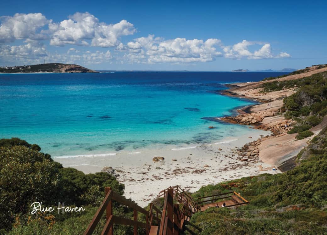 Blue Haven Beach: Located along the Great Ocean Drive, this stunning beach is known for frolicking dolphin pods (fingers crossed you see them!). Just a few stairs down, it's absolutely worth the visit.