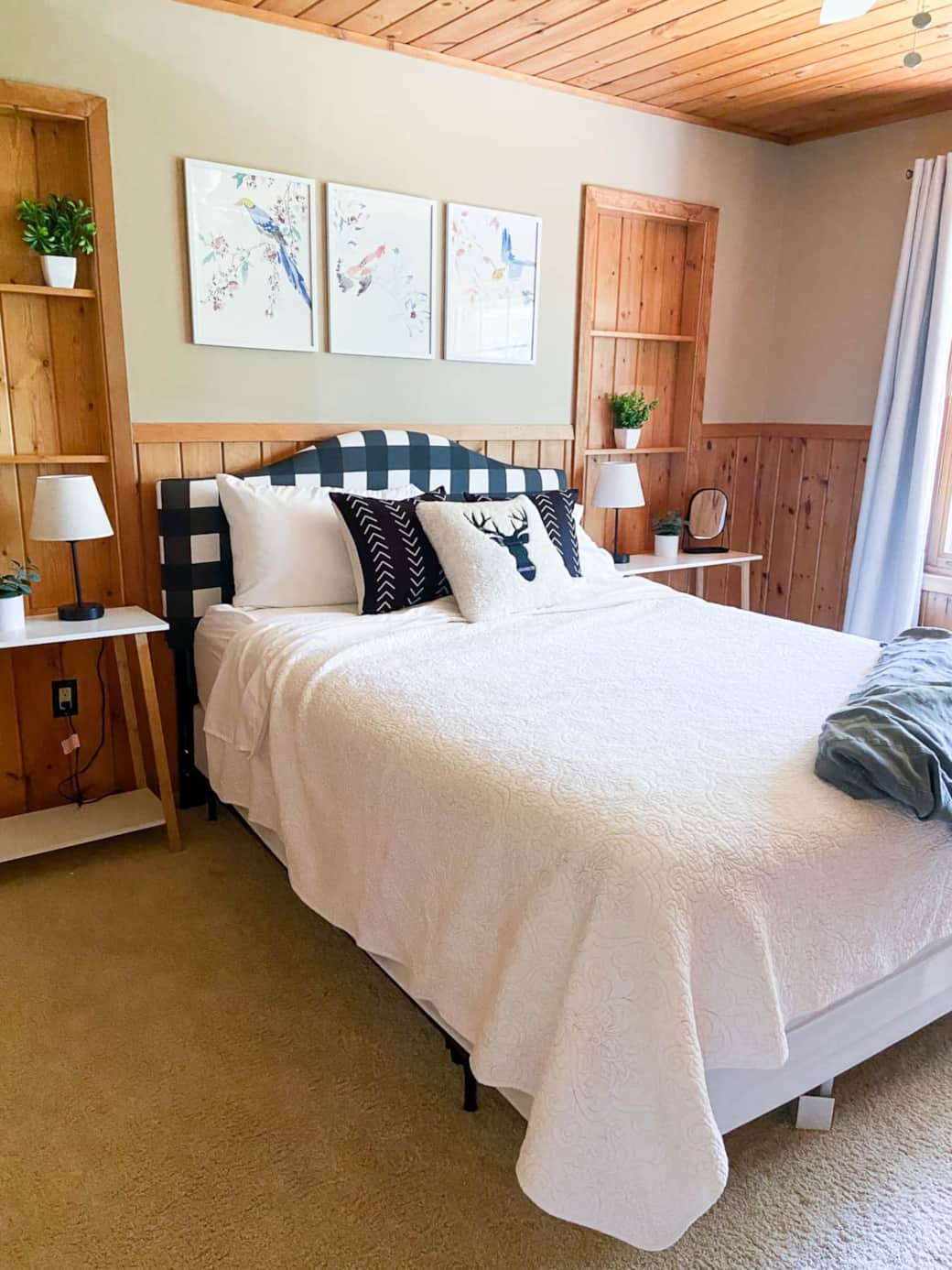 Main level bedroom with queen bed