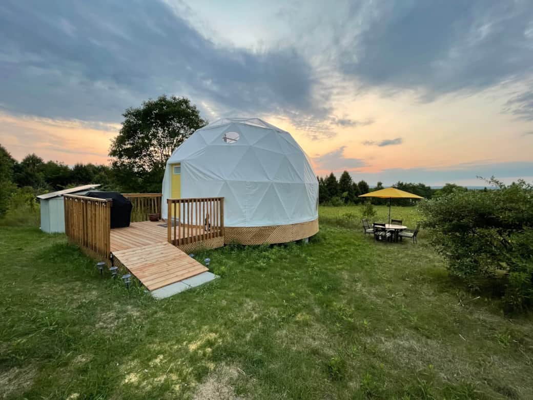 Dome exterior and deck