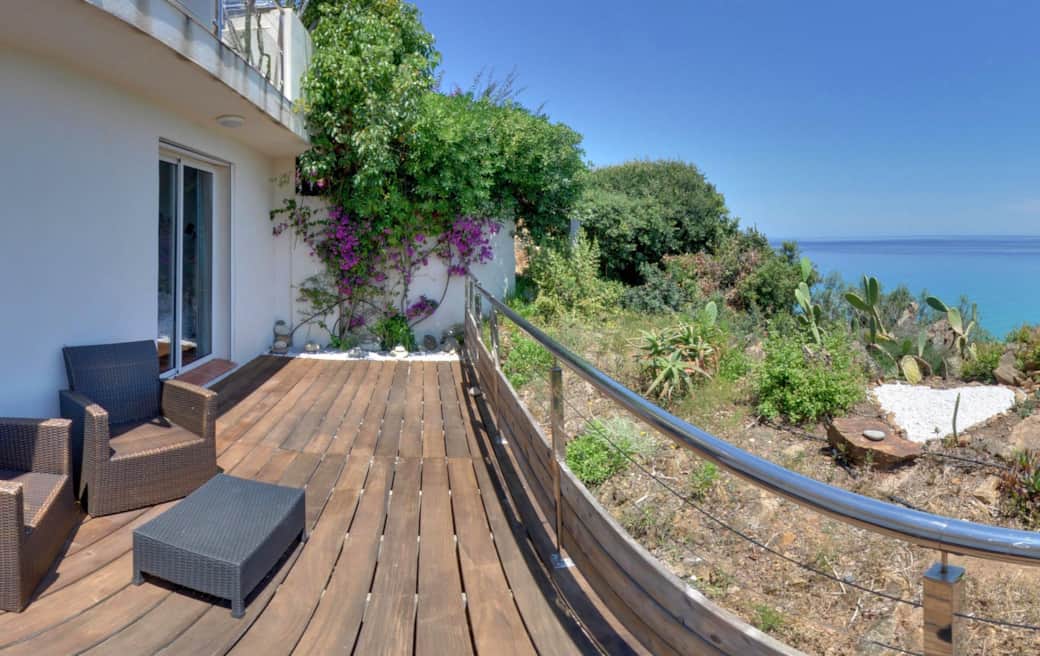 terrasse chambres villa fautea capo di stelle