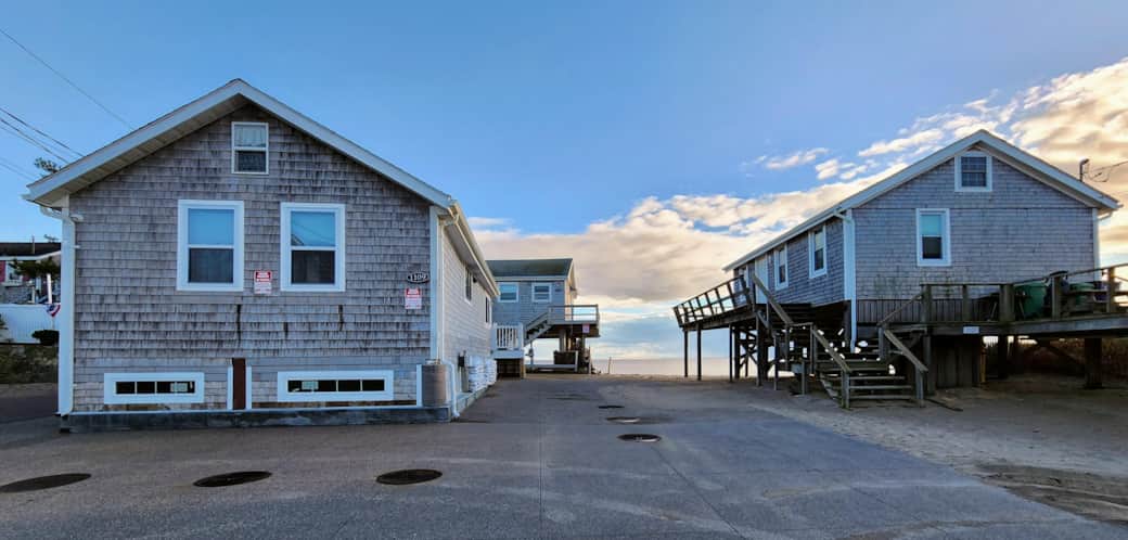Parking lot and beach access is shared with neighboring properties