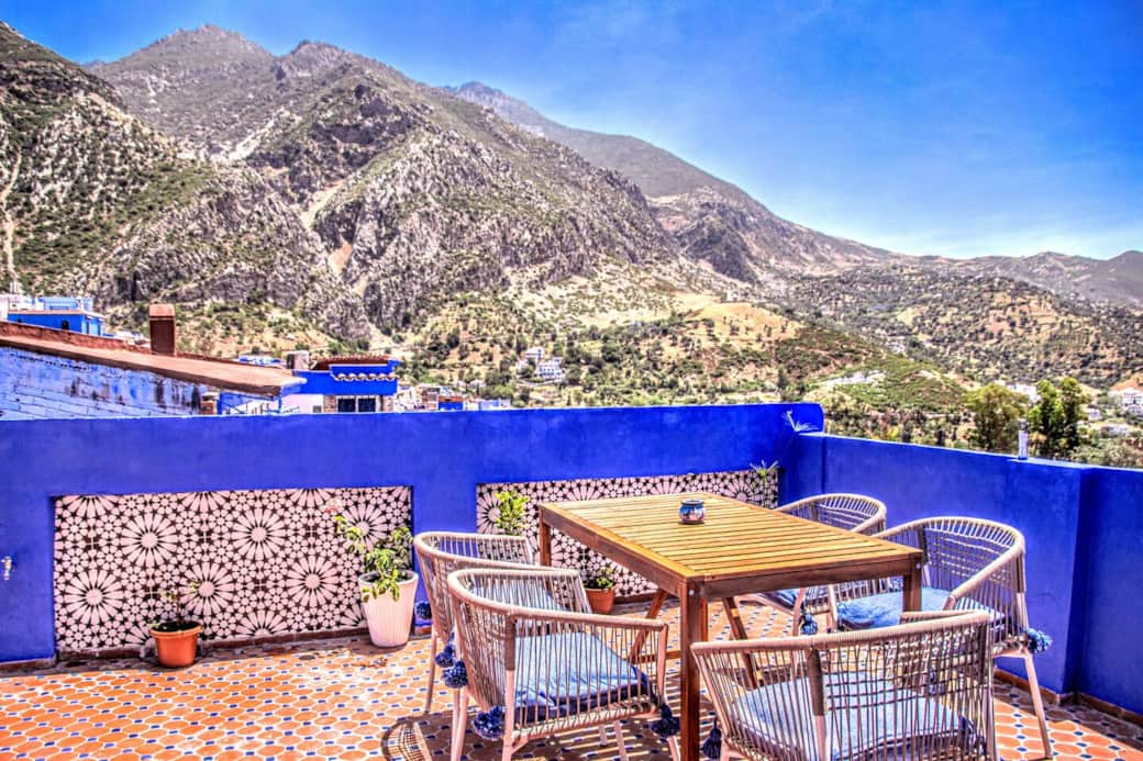 Majestic view of the Rif mountains, here you can enjoy breakfast, sip some tea, read a book or just BE. Majestic view of the Rif mountains, here you can enjoy breakfast, sip some tea, read a book or just BE.