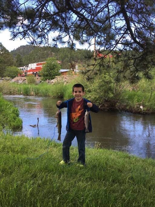 Great trout fishing hole on-site (license required)