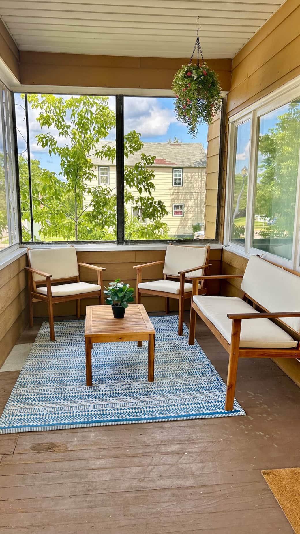 Screened in porch to enjoy the outdoors but hide from the bugs Screened in porch to enjoy the outdoors but hide from the bugs