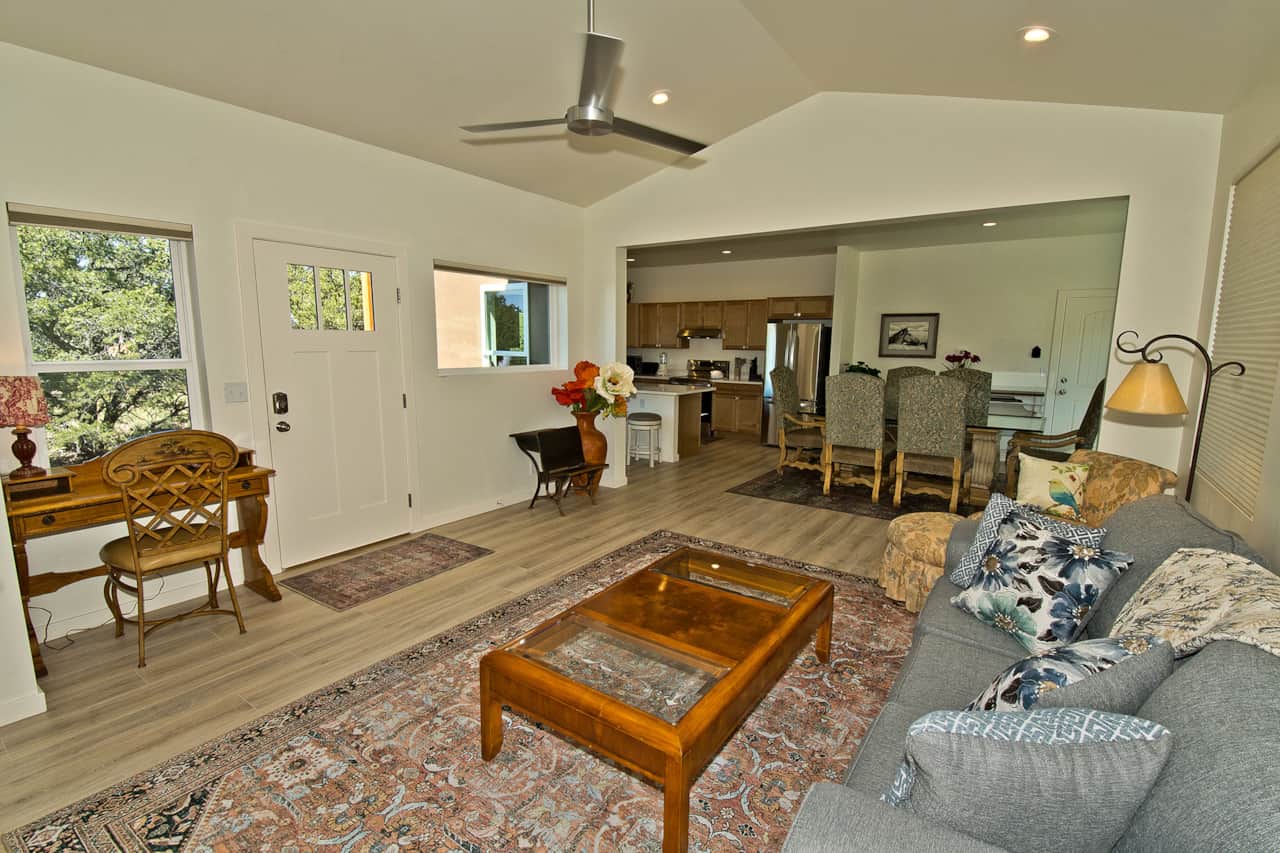 Open Living Area with Work Station