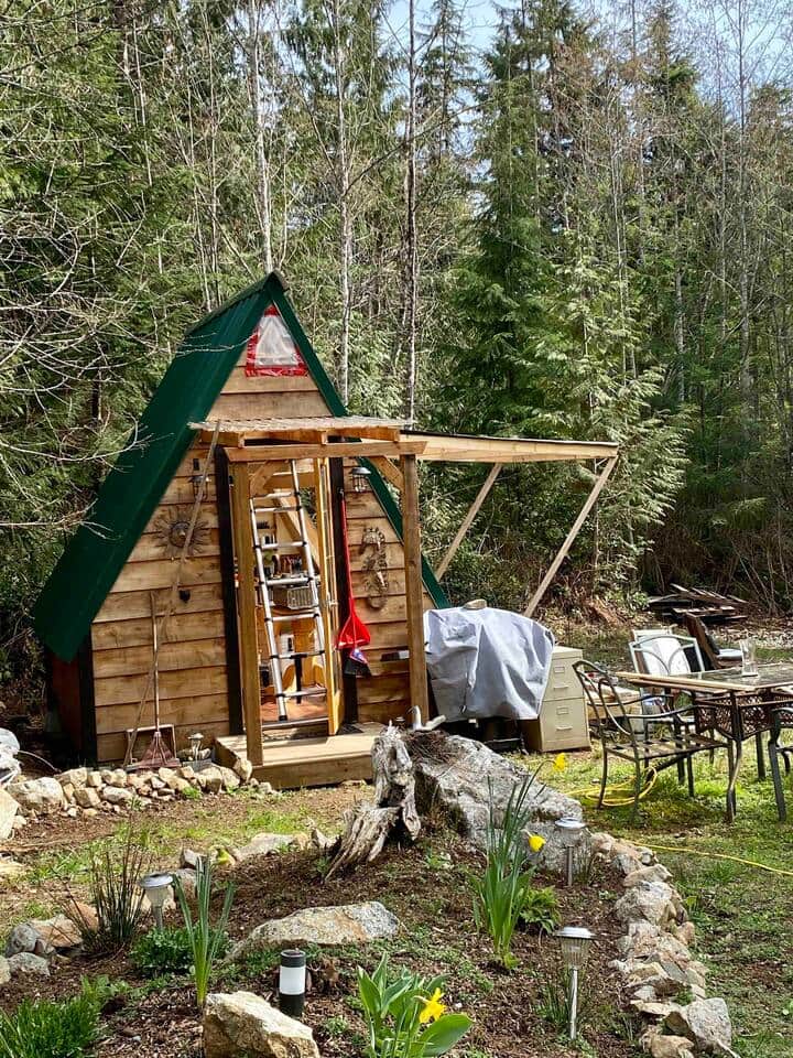 Showing the beautiful landscaping around the A-frame Showing the beautiful landscaping around the A-frame