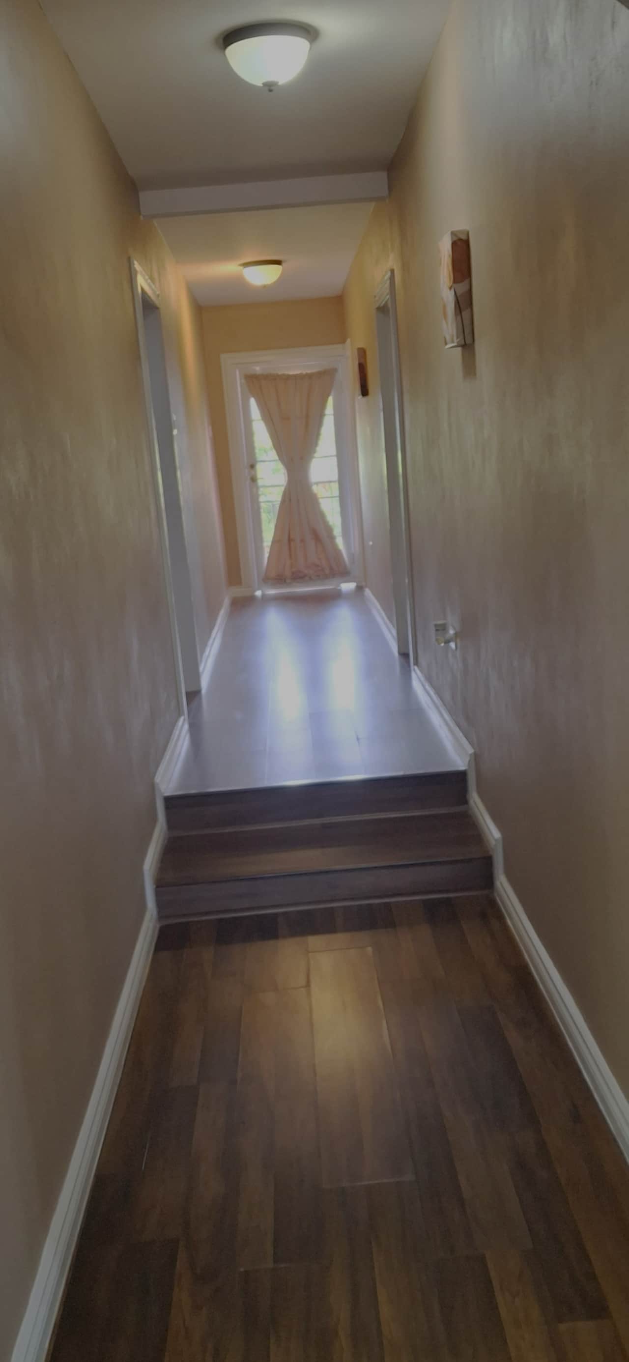 Corridor to back door