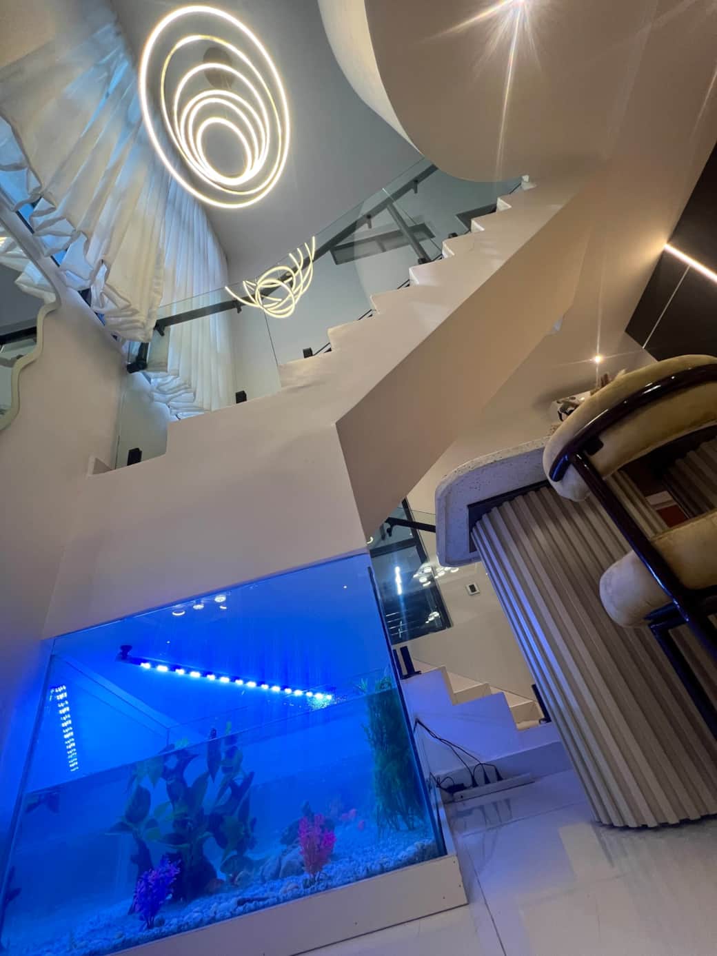 Elegant staircase and hallway