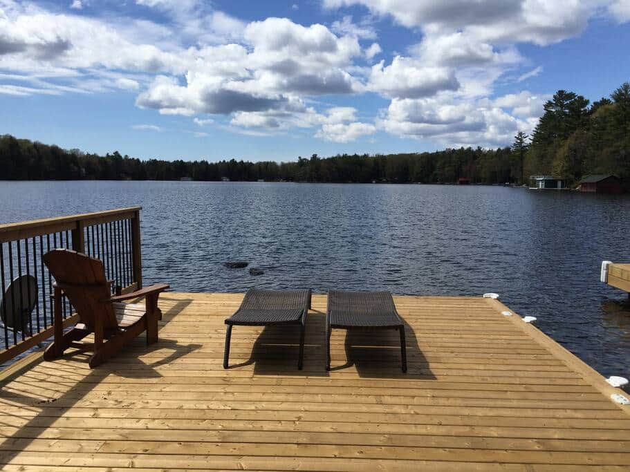 Full sun on the dock from 11am until sunset