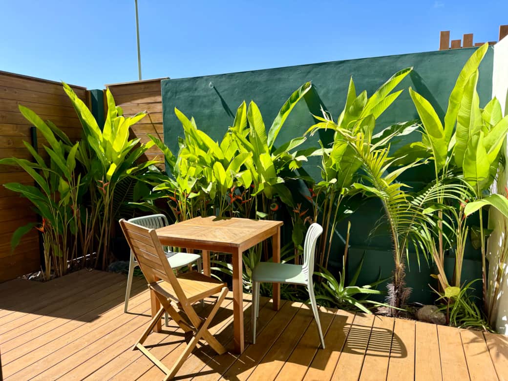 Terrasse avec espace repas Terrasse avec espace repas