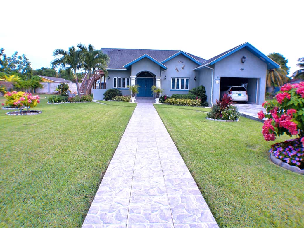 Front view of the residence