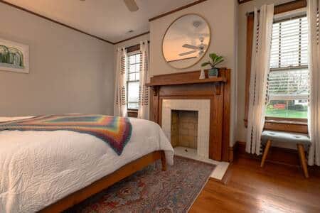 Comfy King bedroom.