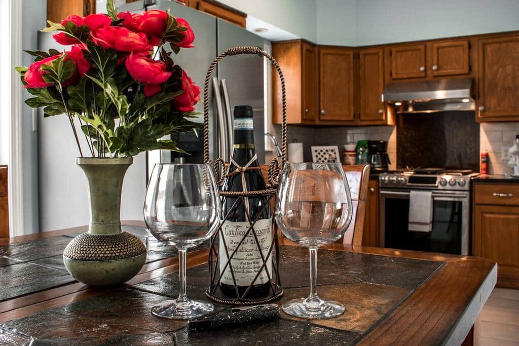 Complimentary wine - on the house :)
